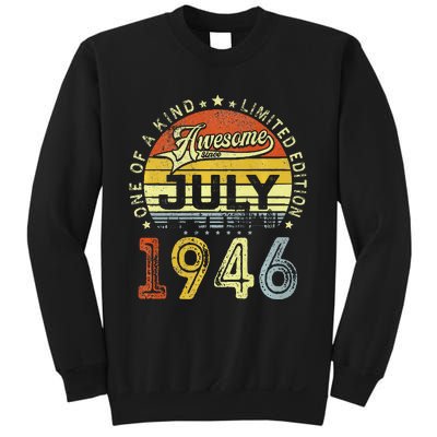 Vintage July 1946 Limited Edition 77th Bday 77 Years Old Sweatshirt