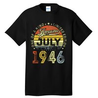 Vintage July 1946 Limited Edition 77th Bday 77 Years Old Tall T-Shirt