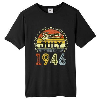 Vintage July 1946 Limited Edition 77th Bday 77 Years Old Tall Fusion ChromaSoft Performance T-Shirt