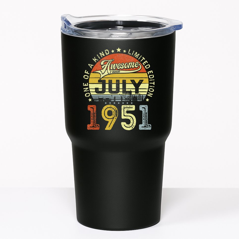 Vintage July 1951 Limited Edition 72nd Bday 72 Years Old Tumbler