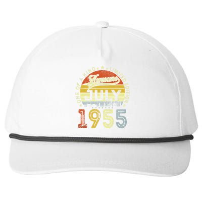 Vintage July 1955 Limited Edition 68th Bday 68 Years Old Snapback Five-Panel Rope Hat