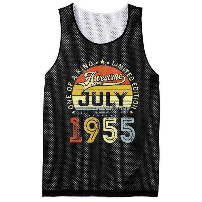 Vintage July 1955 Limited Edition 68th Bday 68 Years Old Mesh Reversible Basketball Jersey Tank