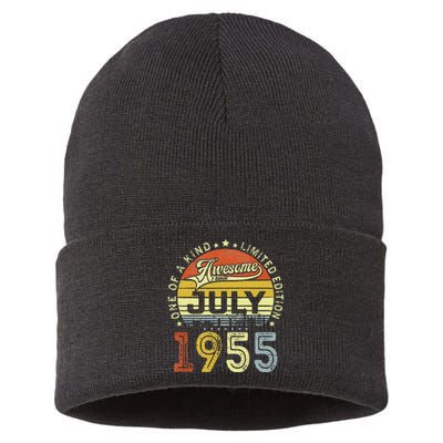 Vintage July 1955 Limited Edition 68th Bday 68 Years Old Sustainable Knit Beanie