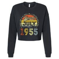 Vintage July 1955 Limited Edition 68th Bday 68 Years Old Cropped Pullover Crew