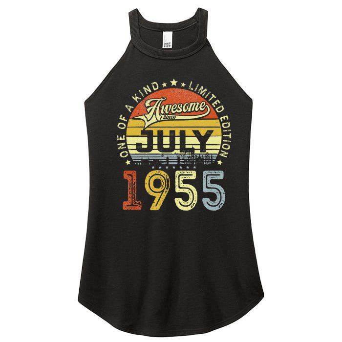 Vintage July 1955 Limited Edition 68th Bday 68 Years Old Women's Perfect Tri Rocker Tank