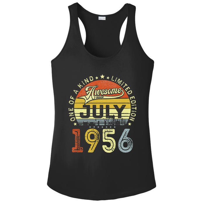 Vintage July 1956 Limited Edition 67th Bday 67 Years Old Ladies PosiCharge Competitor Racerback Tank