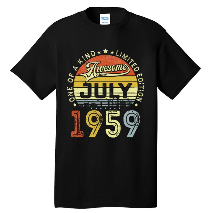 Vintage July 1959 Limited Edition 64th Bday 64 Years Old Tall T-Shirt