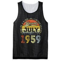 Vintage July 1959 Limited Edition 64th Bday 64 Years Old Mesh Reversible Basketball Jersey Tank