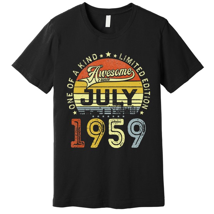 Vintage July 1959 Limited Edition 64th Bday 64 Years Old Premium T-Shirt