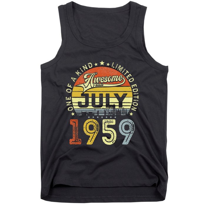 Vintage July 1959 Limited Edition 64th Bday 64 Years Old Tank Top