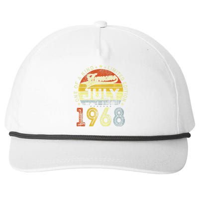 Vintage July 1968 Limited Edition 55th Bday 55 Years Old Snapback Five-Panel Rope Hat