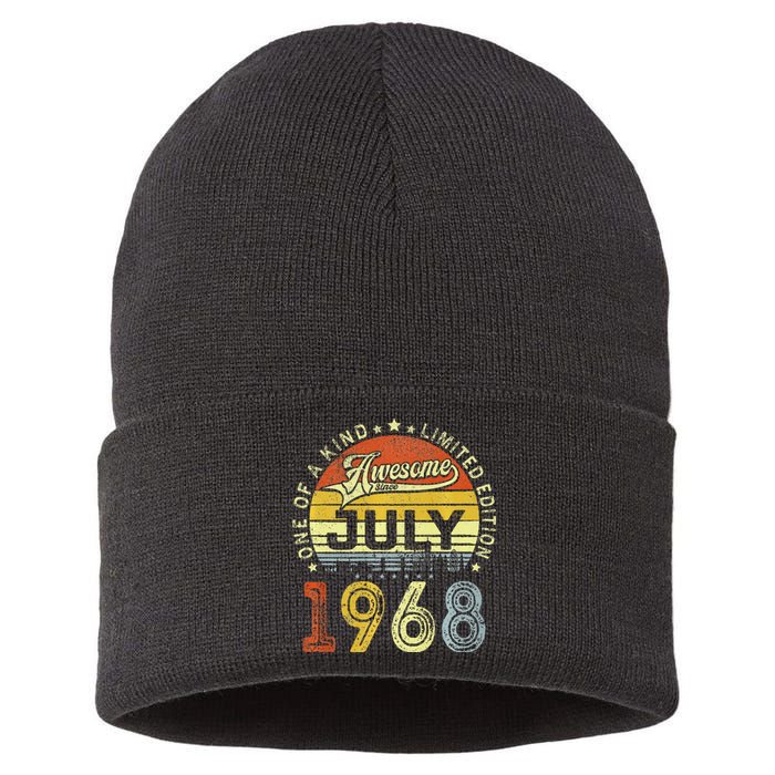 Vintage July 1968 Limited Edition 55th Bday 55 Years Old Sustainable Knit Beanie