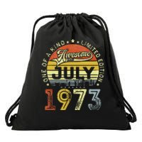 Vintage July 1973 Limited Edition 50th Bday 50 Years Old Drawstring Bag