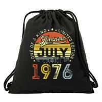 Vintage July 1976 Limited Edition 47th Bday 47 Years Old Drawstring Bag