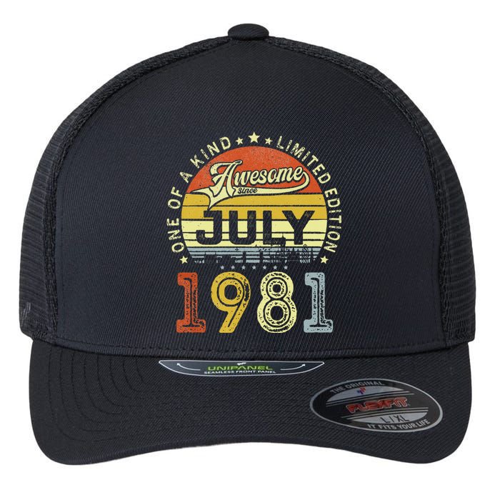 Vintage July 1981 Limited Edition 42nd Bday 42 Years Old Flexfit Unipanel Trucker Cap