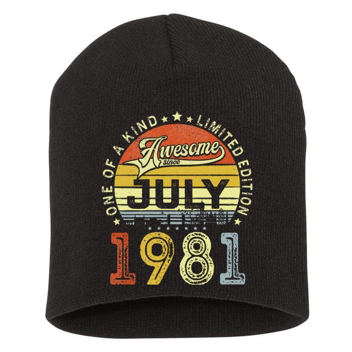 Vintage July 1981 Limited Edition 42nd Bday 42 Years Old Short Acrylic Beanie