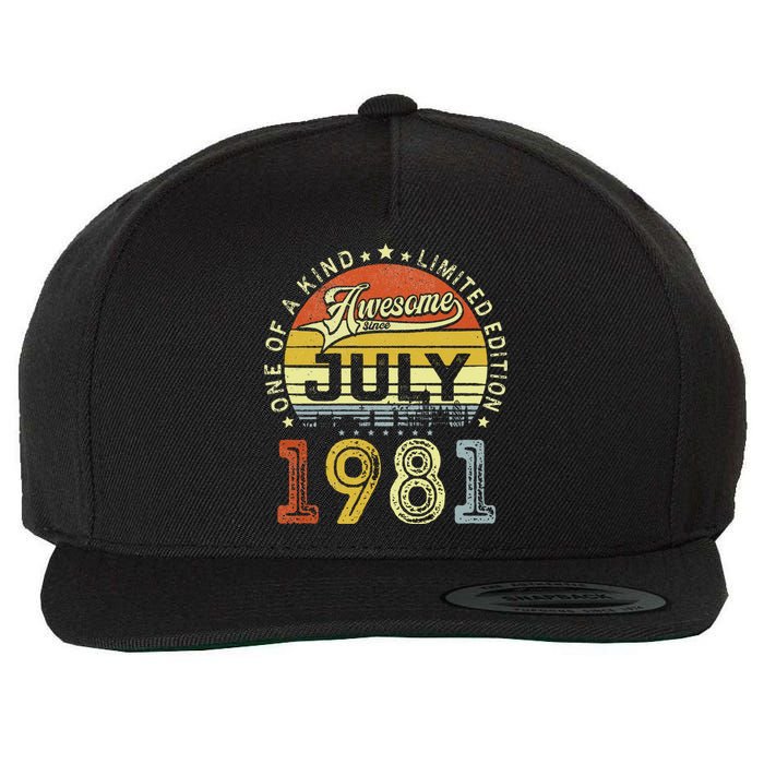 Vintage July 1981 Limited Edition 42nd Bday 42 Years Old Wool Snapback Cap