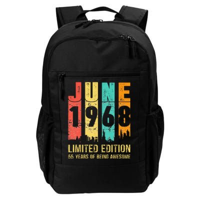 Vintage June 1968 55th Birthday 55 Years Old Bday Party Daily Commute Backpack