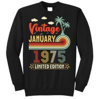 Vintage January 1975 Limited Edition 50 Years Old Birthday Sweatshirt