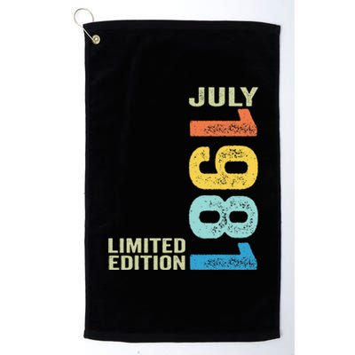 Vintage July 1981 Birthday Limited Edition 42 Year Old Platinum Collection Golf Towel