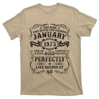 Vintage January 1973 Man Legend 50 Year Old Birthday Gifts T-Shirt