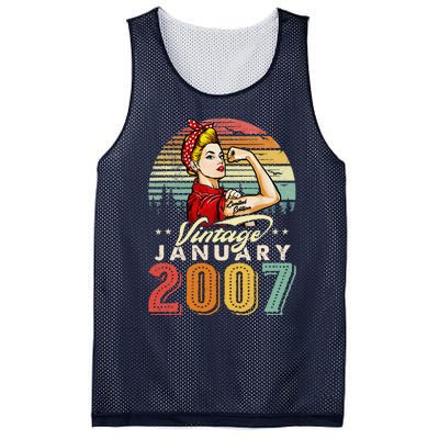 Vintage January 2007 16th Birthday 16 Years Old Womens Mesh Reversible Basketball Jersey Tank