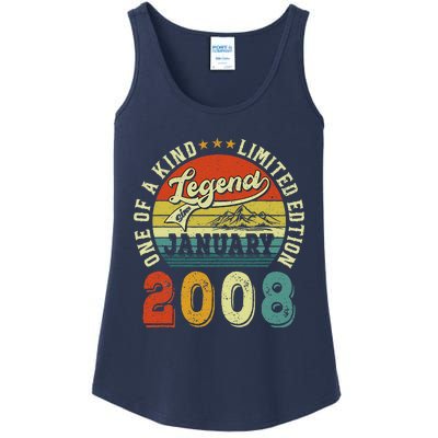 Vintage January 2008 15 Years Old 15th Birthdays Gifts Ladies Essential Tank