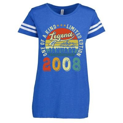 Vintage January 2008 15 Years Old 15th Birthdays Gifts Enza Ladies Jersey Football T-Shirt