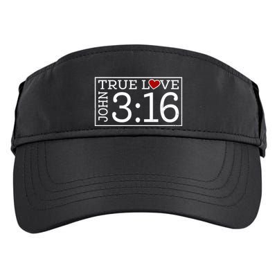 Valentines John 316 True Love Jesus Christian Faith Adult Drive Performance Visor