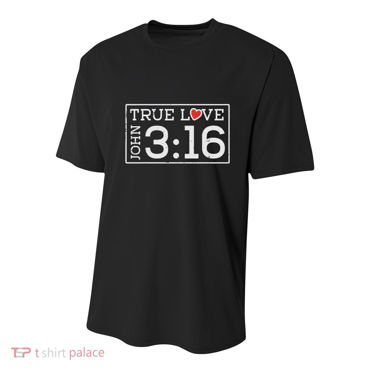 Valentines John 316 True Love Jesus Christian Youth Performance Sprint T-Shirt