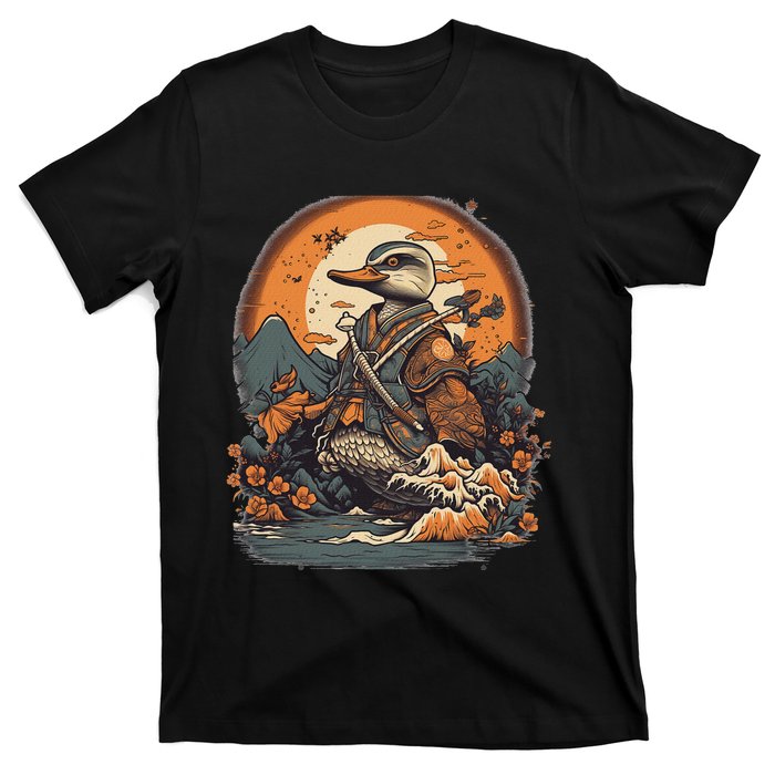 Vintage Japanese Art Samurai Duck T-Shirt