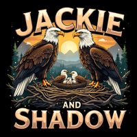 Vintage Jackie and Shadow Bald Eagle Family Design Graphic T-Shirt