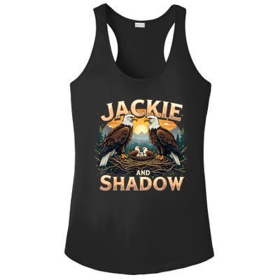 Vintage Jackie and Shadow Bald Eagle Family Design Graphic Ladies PosiCharge Competitor Racerback Tank