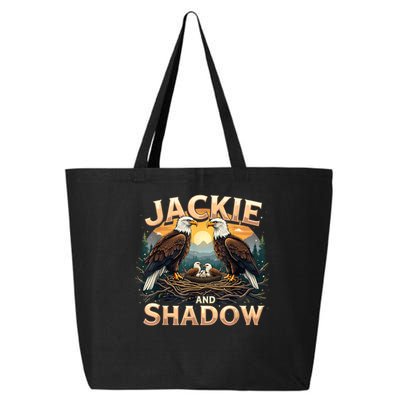 Vintage Jackie and Shadow Bald Eagle Family Design Graphic 25L Jumbo Tote