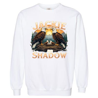 Vintage Jackie and Shadow Bald Eagle Family Design Graphic Garment-Dyed Sweatshirt