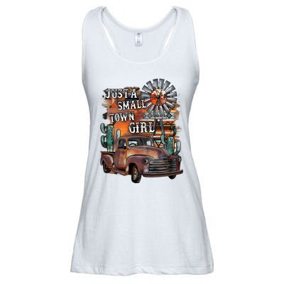 Vintage Just A Small Town Girl Western Cowgirl Cowboy Ladies Essential Flowy Tank