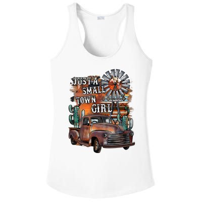 Vintage Just A Small Town Girl Western Cowgirl Cowboy Ladies PosiCharge Competitor Racerback Tank