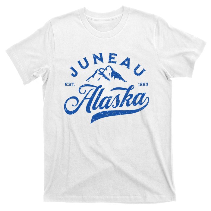 Vintage Juneau Alaska Ak Mountains Family Vacation Souvenir T-Shirt