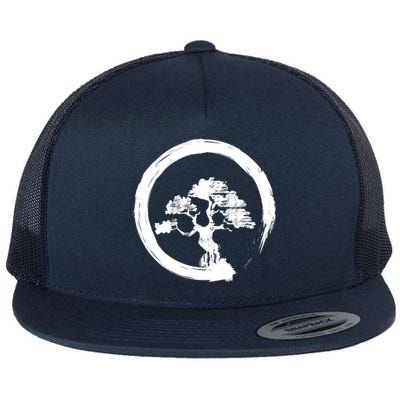 Vintage Japanese Bonsai Tree Zen Yoga Gift Flat Bill Trucker Hat