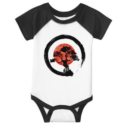 Vintage Japanese Bonsai Tree Zen Circle Yoga Gift Infant Baby Jersey Bodysuit