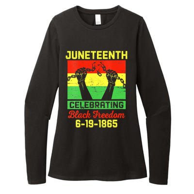 Vintage Juneteenth Celebrate Black Freedom June 19 1865 Womens CVC Long Sleeve Shirt