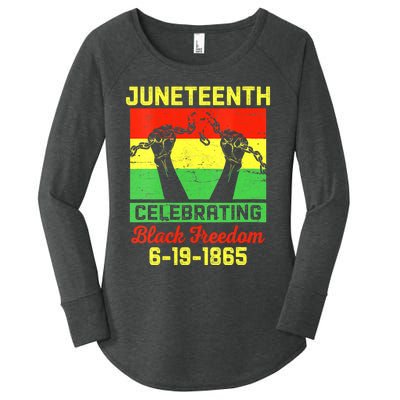 Vintage Juneteenth Celebrate Black Freedom June 19 1865 Women's Perfect Tri Tunic Long Sleeve Shirt