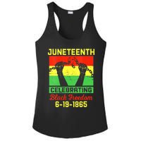 Vintage Juneteenth Celebrate Black Freedom June 19 1865 Ladies PosiCharge Competitor Racerback Tank