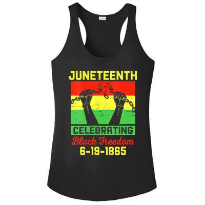 Vintage Juneteenth Celebrate Black Freedom June 19 1865 Ladies PosiCharge Competitor Racerback Tank