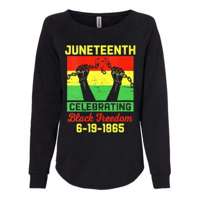 Vintage Juneteenth Celebrate Black Freedom June 19 1865 Womens California Wash Sweatshirt