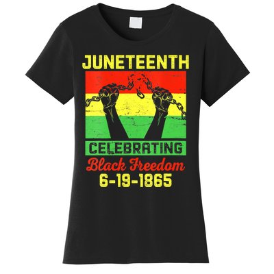 Vintage Juneteenth Celebrate Black Freedom June 19 1865 Women's T-Shirt