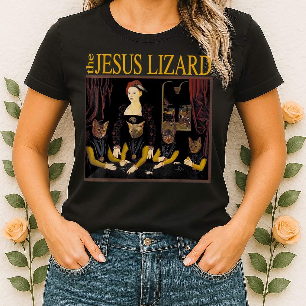 Vintage Jesus Cats Lizard Shirt Retro Limited Edition Womens T-Shirt