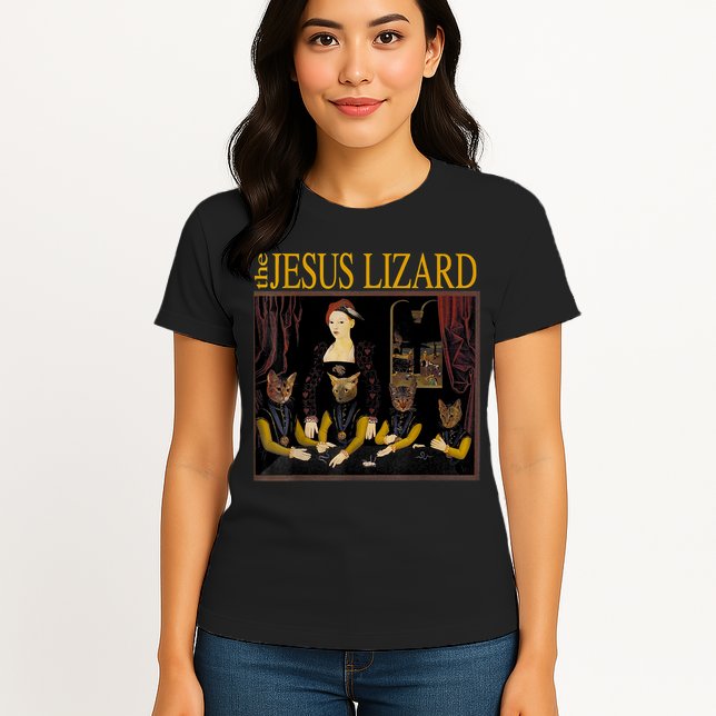 Vintage Jesus Cats Lizard Shirt Retro Limited Edition Womens T-Shirt