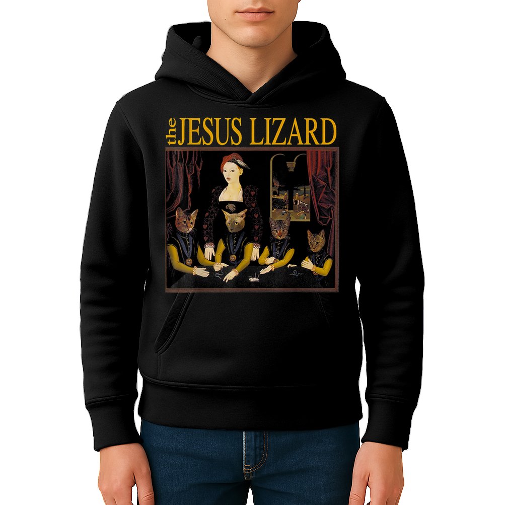 Vintage Jesus Cats Lizard Shirt Retro Limited Edition Kids Hoodie