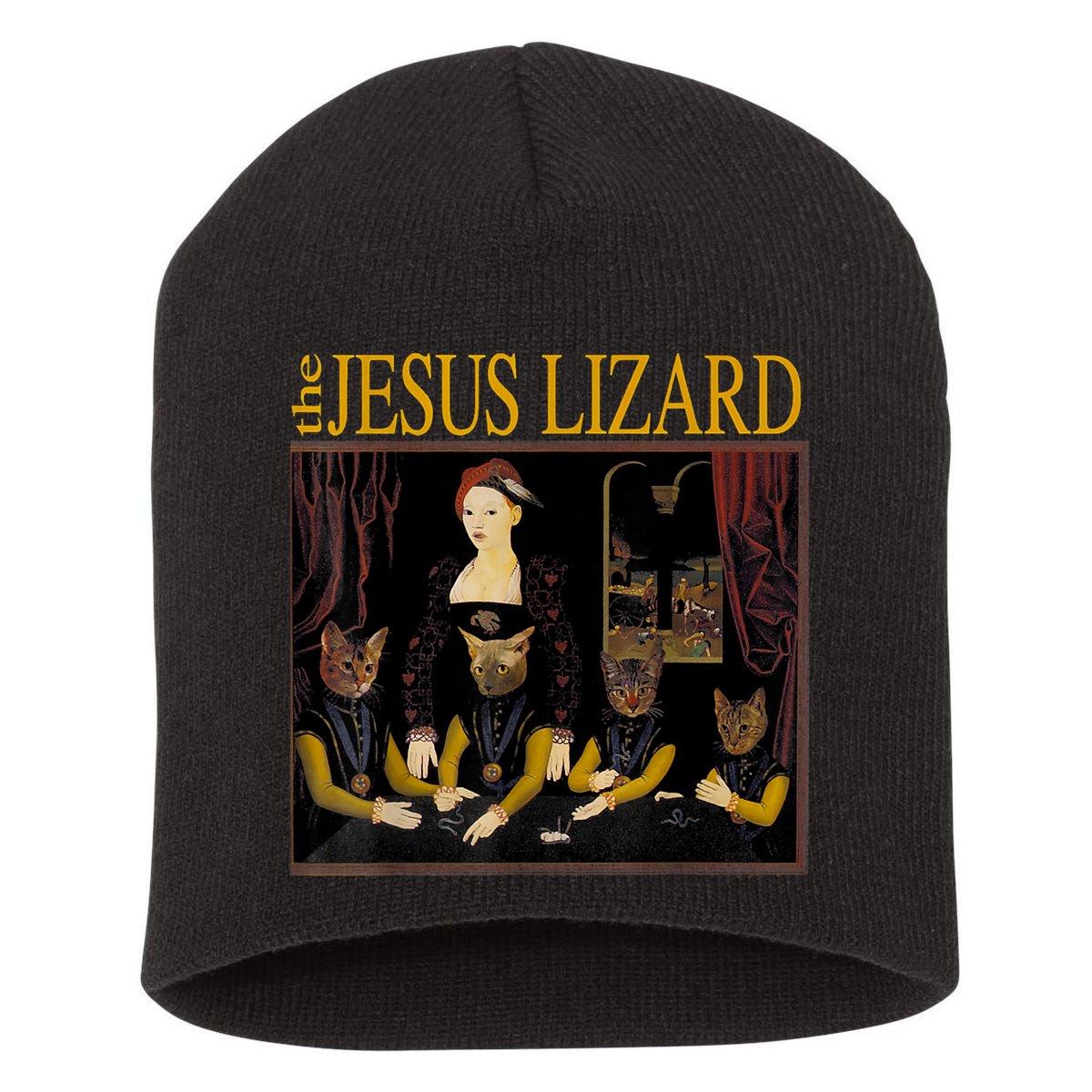 Vintage Jesus Cats Lizard Shirt Retro Limited Edition Short Acrylic Beanie